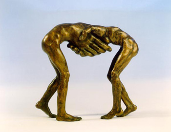 Handmensch Begr&uuml;&szlig;ung